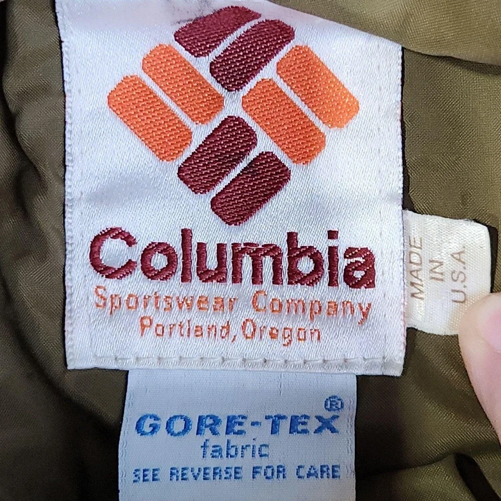 Vintage Columbia Sportswear Jacket Mens Large Duck Camo Gore Tex Hunting 80s USA